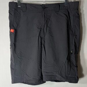 Men's Black Cargo Shorts with Zip Pockets